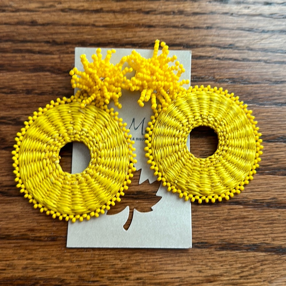 Brand Nee Beaded Yellow Earings